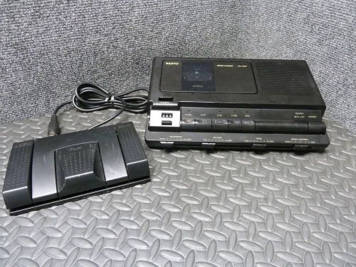 FREE SHIPPING! SANYO TRC-8080 DESKTOP CASSETTE TRANSCRIBER &amp; FOOT CONTROL TESTED