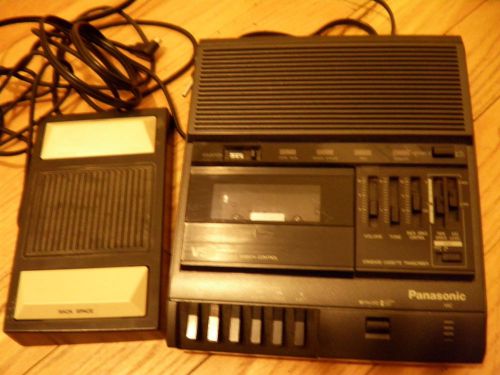 Panasonic RR-830 dictation voice recorder (cassette) with foot control pedal