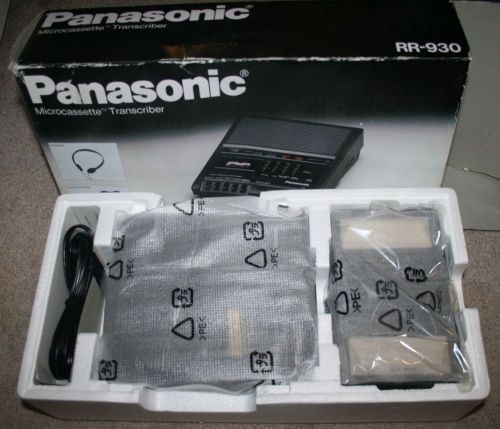 Panasonic RR-930 Micocassette recorder transcriber with foot pedal NEW IN BOX