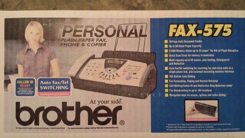 Brand New BROTHER FAX-575 PLAIN PAPER FAX, PHONE and COPIER