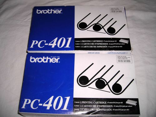 LOT OF 2  PC401 PC-401 Cartridge for Brother Fax 560 580 MFC660MC
