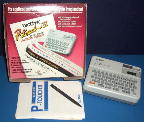 Nice vintage Brother P-Touch III label-maker, in box