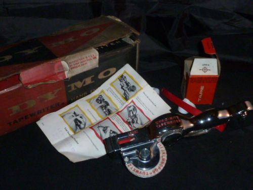 Superb vintage chrome dymo-mite label maker with box and instructions, 1950s for sale