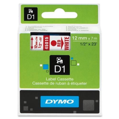 Dymo tape white red print 45015 for sale