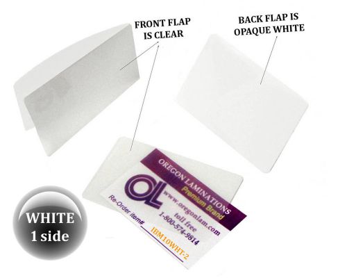 Qty 200 White/Clear IBM Card Laminating Pouches 2-5/16 x 3-1/4
