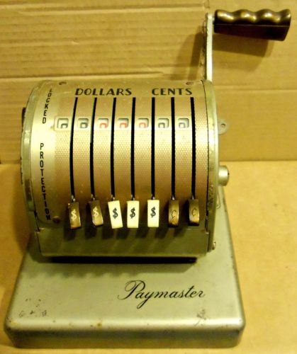 Vintage paymaster x-550 locked protection check-writer embosser with key for sale