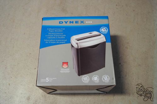 Dynex 5 Sheets Cross Random Cut Paper Shredder - Black/Silver DX-PS05CC