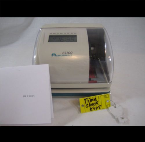 Acroprint ES700 Time Recorder, time clock and document stamp