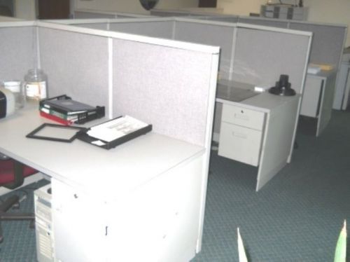 Office Cubic&#039;s, Gray Desks, 6 cubic&#039;s