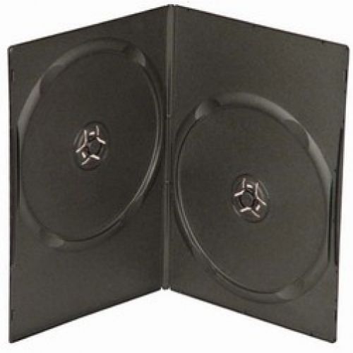 50 slim black double dvd cases 7mm for sale