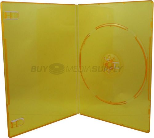 7mm Slimline Clear Orange 1 Disc DVD Case - 200 Pack