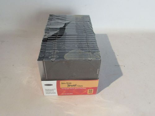 50x BELKIN 5.2MM SLIM STYLE JEWEL CASE CD DVD DISC CLEAR POLY CASE (C9-T-20B) TW