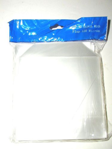 6 PACKAGES 100 EACH, CPP NO STITCH WITH FLAP 120 MICRON DVD &amp; CD SLEEVES SLEEVE