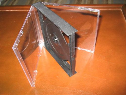100 new high quality multi-4 quad cd jewel case psc73, 200 black tray psc74 for sale