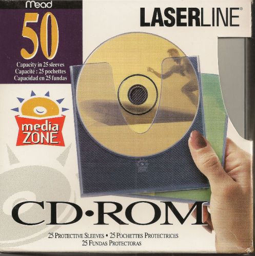 Laserline / Mead CD/DVD 25 Pack Of Protective Sleeves MZRSL50