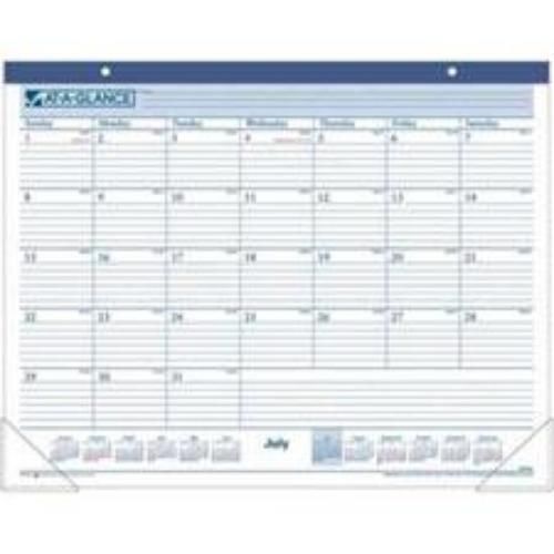 At-A-Glance 2 Color Monthly Desk Pad Page Size 22&#039;&#039; x 17&#039;&#039;
