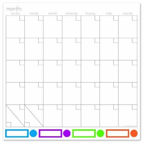Board Dudes 14&#034; x 14&#034; Color Coded Magnetic Dry Erase Calendar and Bulletin New
