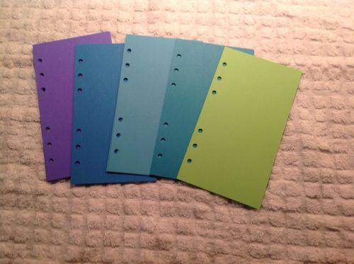 Refill Pages 50 Sheets Cool Colors - Paper Fits Personal Filofax Planner