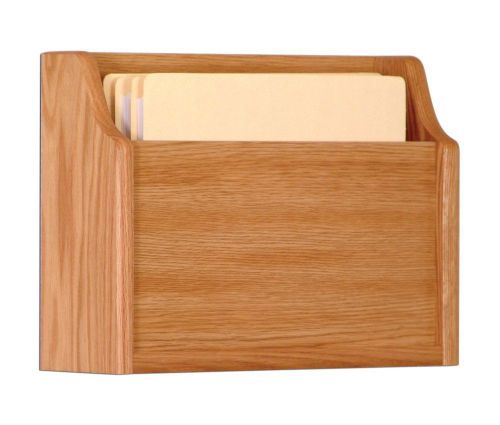 Wooden Mallet Deep Pocket File Holder, Letter Size, Light Oak