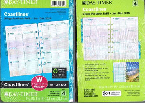 Day-Timer Coastlines Desk-Size Weekly Refill 2015, 5.5 x 8.5 Inches (13483)