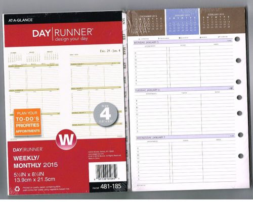 Day Runner Weekly Planner Refill 2015, Wedgewood, 3-in-1, 5.5 x 8.5  81-785