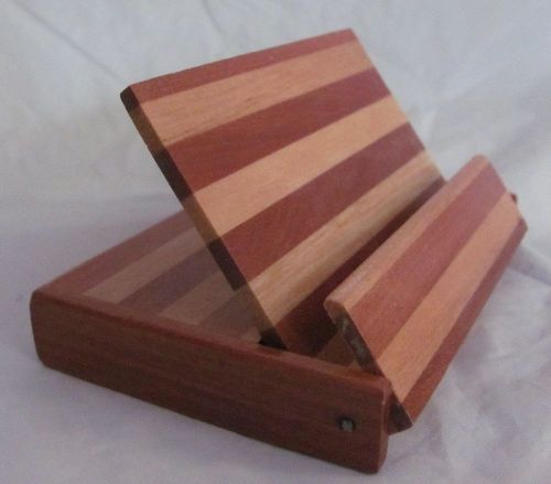 Handmade Wood Converts from Business Card Case to Card Holder  - Belize