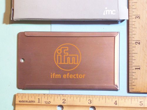 BUSINESS CARD HOLDER STAINLESS STEEL IMF EFECTOR 2  1/4 ” x 4” IN BOX WITH CABLE 2”