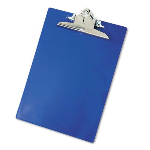 Saunders Recycled Clipboards, Plastic, Letter Size, Blue Opaque. Sold as Each