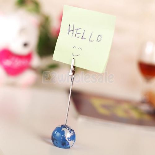 Memo Holder Paper Photo Pictures Recipe Cards Note Clip With Earth Shaped Base