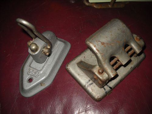 Lot of 2 vintage/antique  hole punch&#039;s made in england &amp;  wilson jones  118-9 for sale