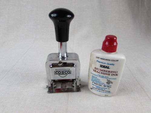 Vintage Cosco C-71 Heavy Duty  Stamp with neat old ink bottle