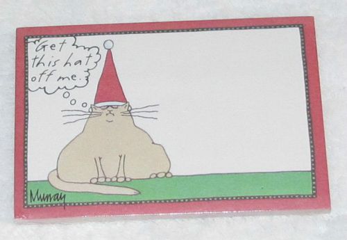 NEW! MURRAY&#039;S LAW LESLIE MOAK MURRAY GET THIS HAT OFF ME CAT FUNNY STICKY NOTES