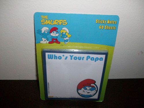 The Smurfs Sticky Notes -60 Sheets - New in Package