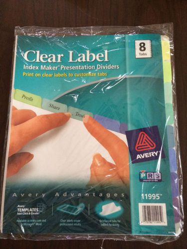 Avery Clear Label 11995 Index Maker Presentation Dividers ( 8 Tabs)