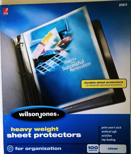 Wilson Jones*21411*Sheet Protectors*Heavy Weight*Clear