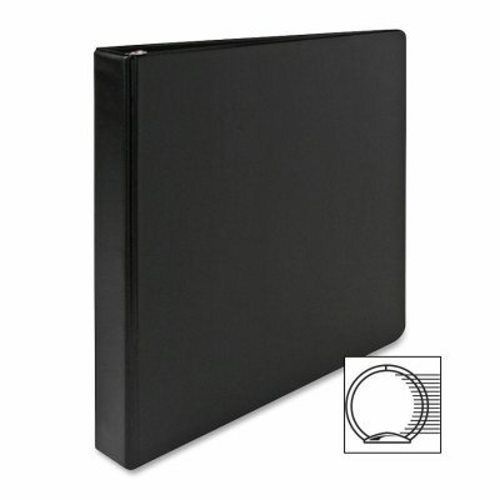 Business source round ring binder, 1&#034; capacity, 11&#034;x8-1/2&#034;, black (bsn09976) for sale
