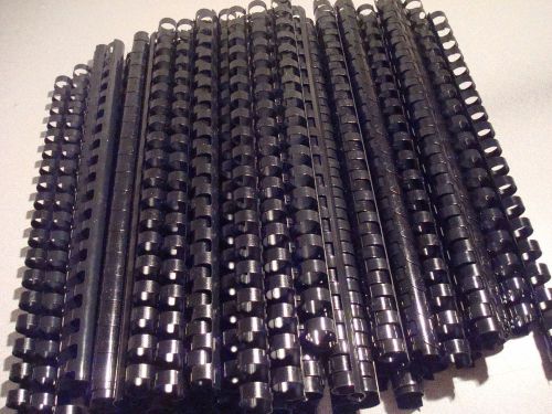 Lot of 60 pc. Ibico 1/2&#034; Black Plastic Binding Comb Spines