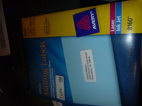 NEW AVERY 5162 Address Labels lot epson paper