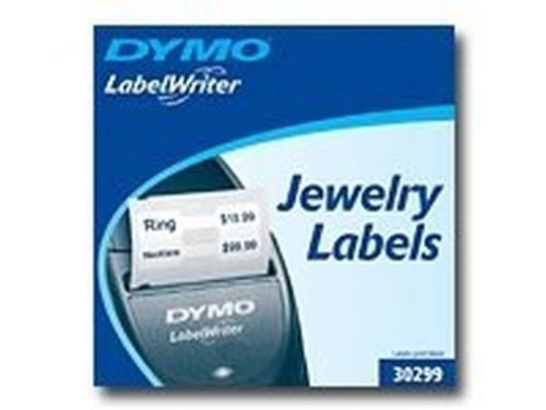 Dymo jewelry - permanent adhesive labels - black on white - 1500 label(s)  30299 for sale