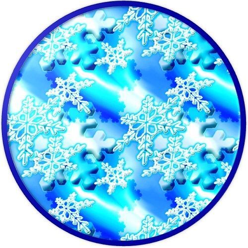 30 Custom Snow Art Circle Personalized Address Labels