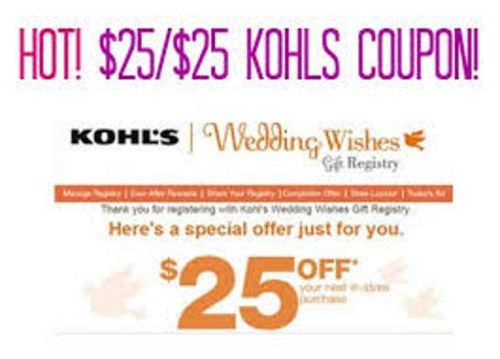 One (1) Kohl&#039;s Coupon.$25 Off $25,Coupon.Expires 12-31-2014 Valid In Stores Only