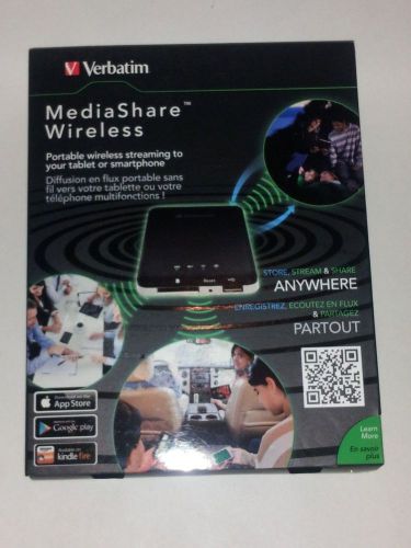 Verbatim mediashare wireless portable streaming device-wi-fi -5x storage for sale