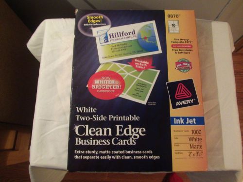 Avery 2 Sided White Clean Edge Business Cards