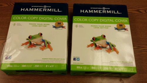 500 sheets hammermill color copy digital cover stock, 80 lbs., 8.5x11, white for sale