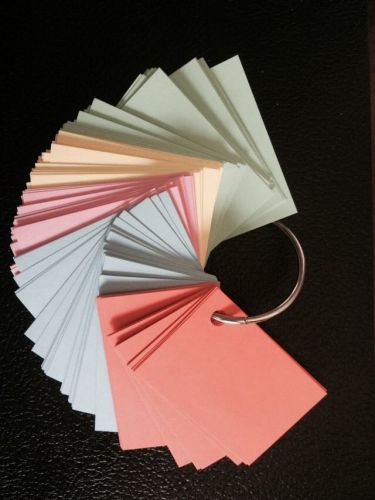 Multi-colored Blank Index Flash Cards Set Of 120 + BONUS 24 extra