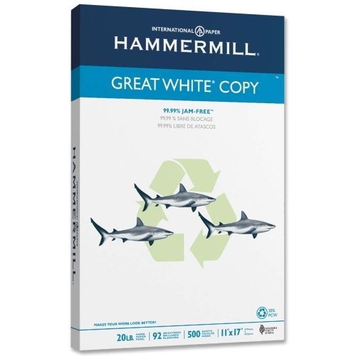 LOT OF 5 Hammermill Copy Paper -11&#034;x17&#034; - 20 lb - 92 Bright - 500/Ream -White