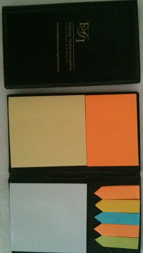 Post it Notes Paper, Pocket size notebook, Black, with 4 different paper sizes.