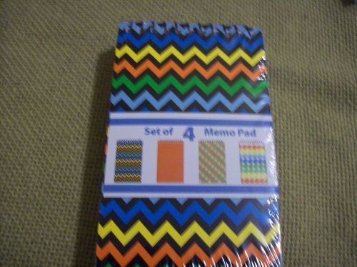 =LOT#Z NIP 4 PACK MEMO NOTE PADS PRINTED DESIGNED COVERS HOMES OFFICES TEACHERS