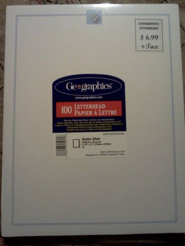 LETTERHEAD COMPUTER STATIONARY GRAPHICS DESIGN 100 SHEETS PAPER NEW SEALED