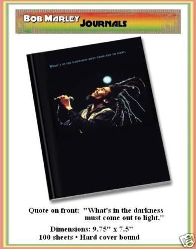 Bob Marley Darkness/Light Hard Cover Journal Notebook Note Book-New!